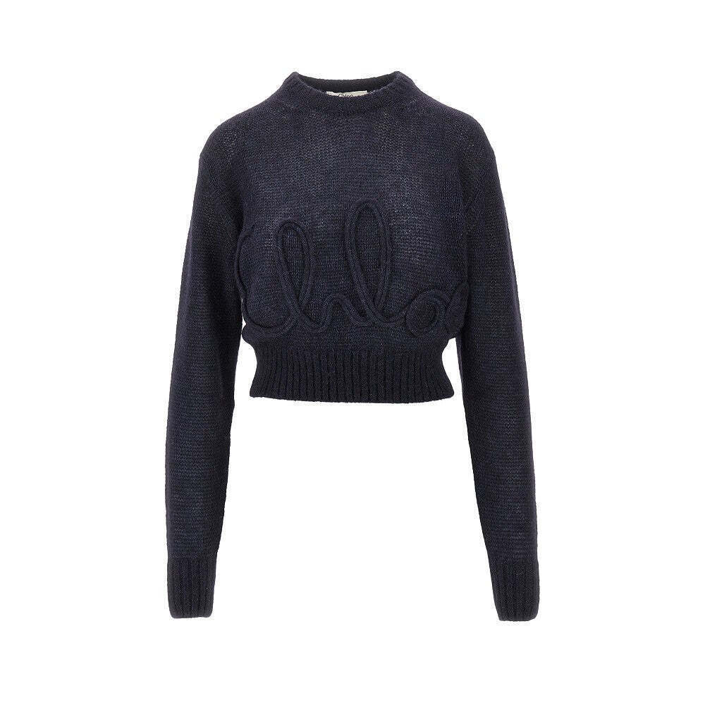 Chloe' Alpaca And Silk Sweater With Logo